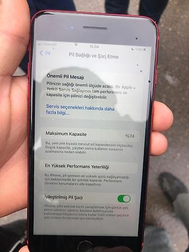 iphone 8 barter: IPhone 8 Plus, 64 GB, Qırmızı, Barmaq izi — 5