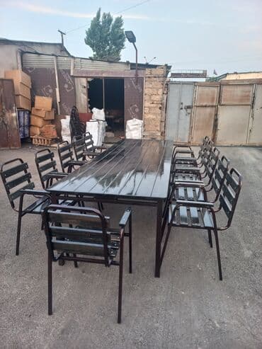 Yeni, Dördbucaq masa, 4 stul, Açılmayan, Stullar ilə, Taxta, Azərbaycan