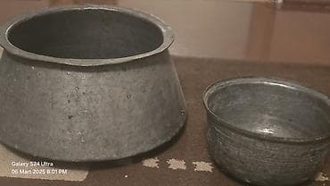 nur çörək: Misdən və qalaylı misdən hazırlanmış köhnə mətbəx ləvazimatları dəsti — 6