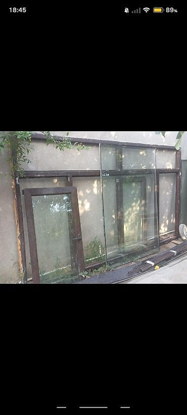 hazır hamam: Böyük ölçülü şüşə pəncərə və qapı blokları - Material: şüşə panellər — 2