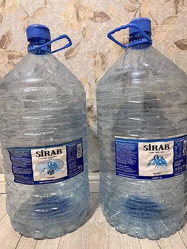 19 litrik bidonlar, ağzı qapağlı, hamısı tər təmizdi, əldə 60 ədəd var
