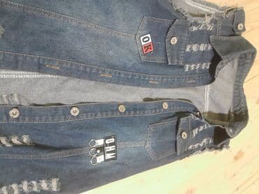 cins pencekler instagram: Cins jilet - Material: qalın mavi denim - Dizayn: qolsuz, kenarları — 3