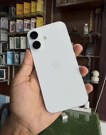 iphone e: IPhone 16, 128 GB, Ağ, Zəmanət, Simsiz şarj, Face ID — 2