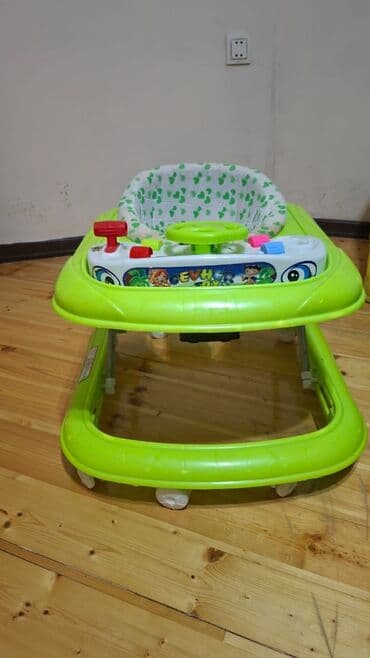 Ходунки, костыли, трости, роллаторы: Uşaq gəzdiricisi (walker) – yaşıl rəngdə, CEYHER TOYS paneli ilə — 4