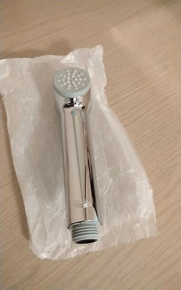 Bide duşu başlığı (əl spreyi) - Material: xrom örtüklü korpus, boz