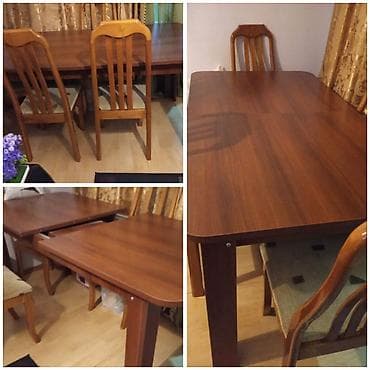 Masalar: Qonaq masası, İşlənmiş, Açılan, Taxta, Oval masa — 1