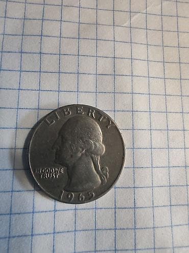 ABŞ “Washington Quarter” 25 sent sikkəsi – 1965 - Nominal: Quarter — 2