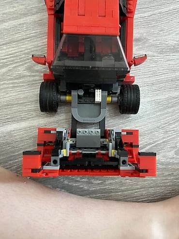 panda oyuncaq: LEGO ilə yığılmış qırmızı superkar maketi - Ölçü: təxminən 1:12–1:14 — 6