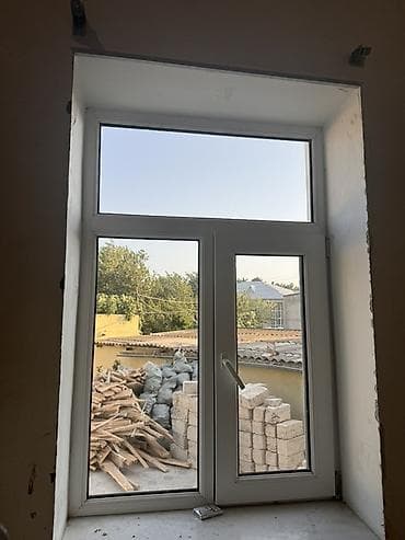PVC pəncərə dəsti 2 eded tek qiymet deyil ayrı ayrı. - Material: Ağ