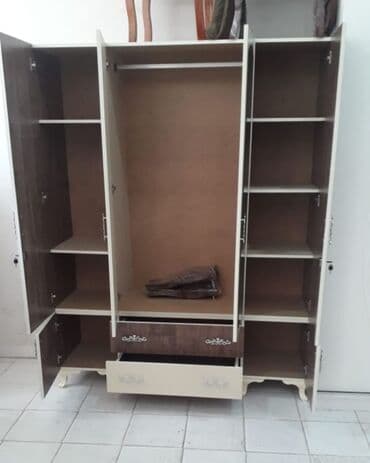 4 qapili dolab: Yeni, Açılan, 4 qapılı Düz dolab, Qarderob, paltar dolabı, Azərbaycan — 29