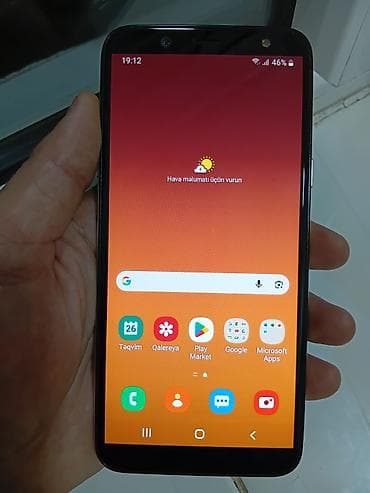 iphone telefonlar ucuz: Samsung Galaxy A6, 32 GB, rəng - Qızılı, Sensor, Barmaq izi — 3