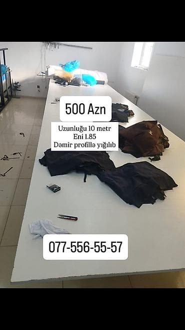 Tikiş sexi üçün böyük ölçülü kəsim/iş masası - Ölçü: uzunluq 10 metr