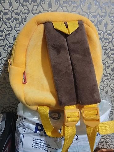 balaca: Uşaq üçün plyuş bel çantası – şir/bağırsaq vəhşi pişik temalı - — 1