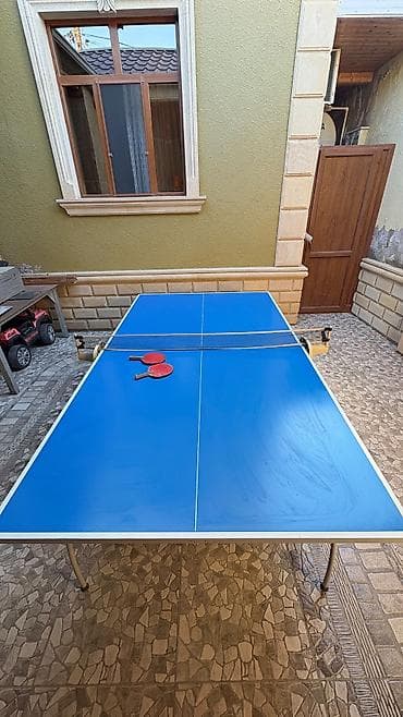 Digər idman və istirahət malları: Tennis stolu qatlanıb yığılır, zavod istehsalı, çöl şəraitində yağışa — 1