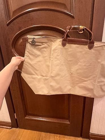 deri çanta: Bej rəngli böyük ölçülü tote/aller-retour tipli çanta - Rəng: açıq — 5