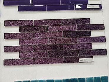 Bənövşəyi parıltılı şüşə mozaika plitələri - Material: şüşə mozaika -