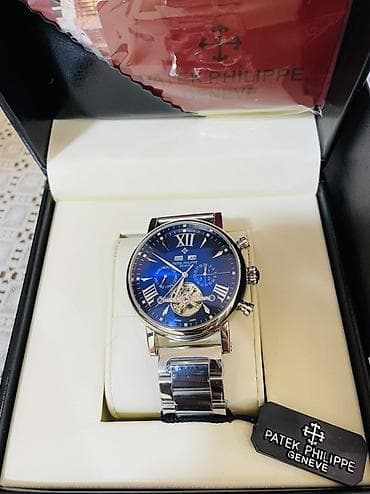 halqa sirqalar: Qol saatı, Patek Phillipe, rəng - Göy — 3