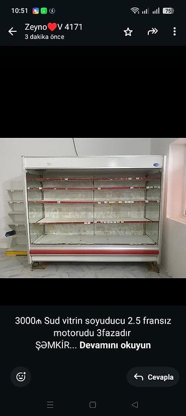 motorlar: 3000₼ Sud vitrin soyuducu 2.5 fransız motorudu 3fazadır ŞƏMKİR 9900 — 1