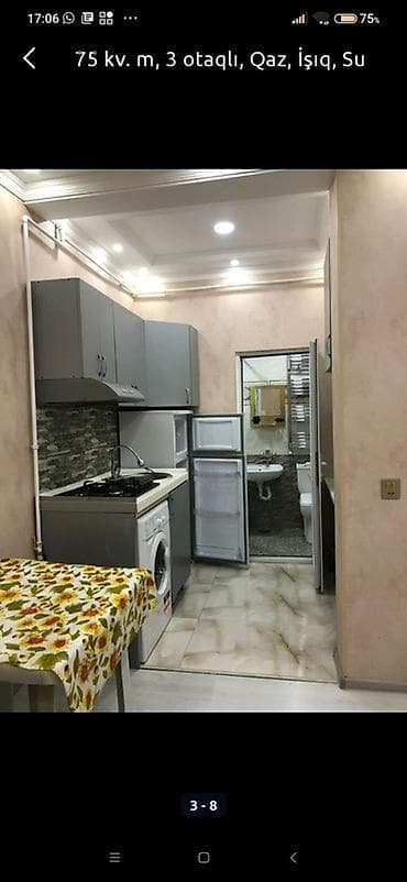 bakixanov kiraye evler 2025: 75 kv. m, 3 otaqlı, Qaz — 4