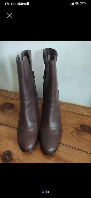 kişi botu: Ölçü: 39, rəng - Qəhvəyi, İşlənmiş — 3