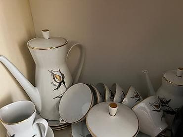 cay: Çay dəsti, rəng - Ağ, Farfor, 6 nəfərlik, Almaniya — 2