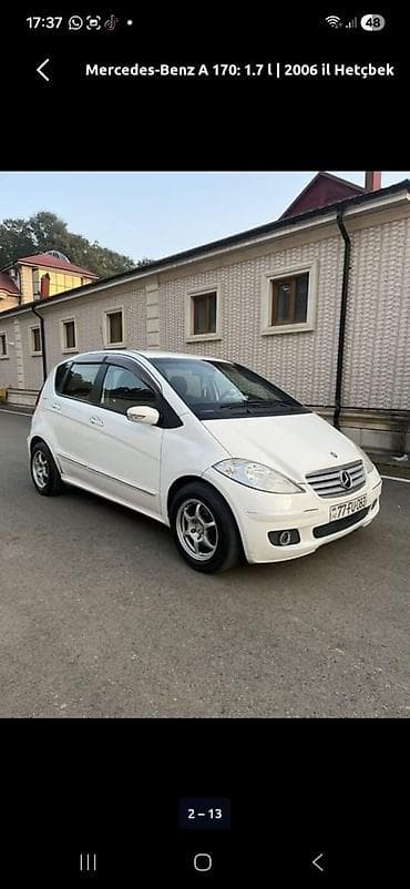 2107 tekerleri: Mercedes-Benz A 170: 1.7 l | 2006 il Hetçbek — 2