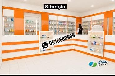 Apteklər üçün vitrinlərin yığılması Aptek mebeli sifarişi Aptek vitrin lalafo.az -da Apteklər üçün vitrinlərin yığılması Aptek mebeli sifarişi Aptek vitrin