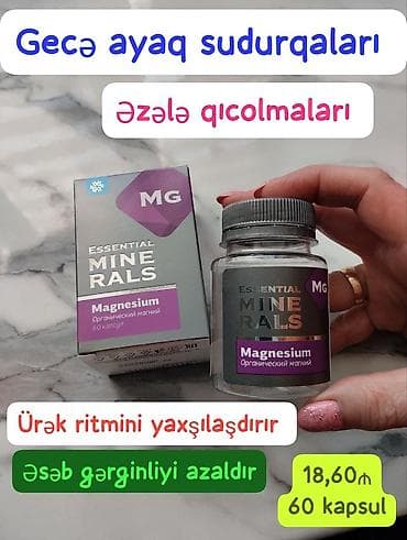 Essential Minerals – Magnesium (MG) kapsulları Məhsul təsviri: -