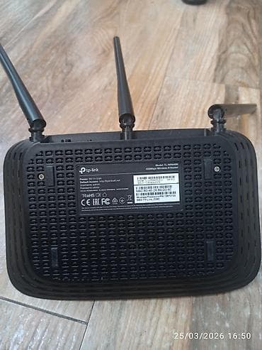 rotor modem: TP-Link Archer C20 AC750 Wi‑Fi router - İki zolaqlı 802.11ac: 2.4 GHz — 6