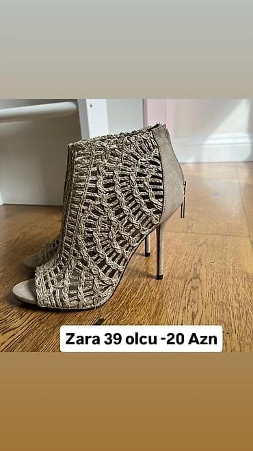 Zara qadın ayaqqabısı – açıq burunlu, yüksək incə dabanlı (stiletto)