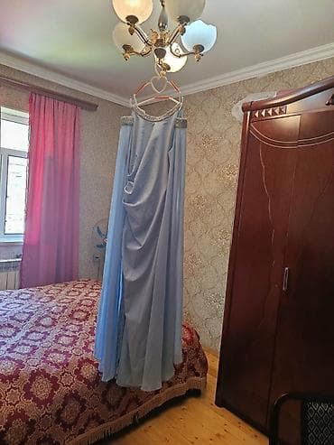 daniel klein saat baki: Zərif axşam/nişan/libas - Rəng: Açıq mavi (ice blue) - Model: Uzun — 2