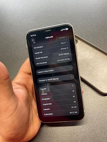 ipod touch 11: IPhone 11, 64 GB, Ağ, Qırıq — 2