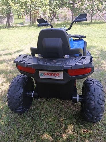 yun corab: Uşaq üçün elektrikli ATV kvadrovelosiped - Rəng: mavi/qara, aqressiv — 2