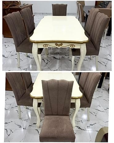 oturaca: Endirim edildi. Masa dəsti satılır 320₼. Masa bağlı vezyetde 1.60m — 1