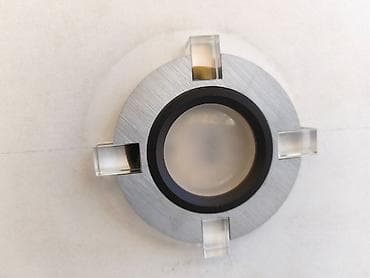 Gömülü LED spot işıq korpusu - Dairəvi metal çərçivə, fırçalanmış — 1