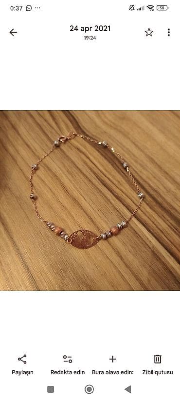 Аксессуары: Qadın aksesuar dəsti – rosegold tonlarda Tərkib: - 2 ədəd nazik — 5