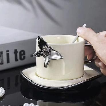 Ev və bağ: Qəhvə dəsti, rəng - Çəhrayı, Keramika — 2