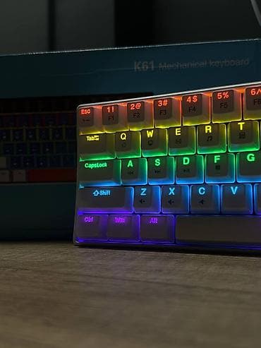 Noutbuk və netbuklar: Weiyu RS0 60% — Black / White (Blue switch) Rainbow— 39₼ Game K61 — 6