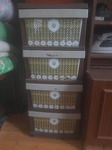 камот: Plastik çekmecəli organizer - 4 mərtəbəli plastik şkaf/komod - Hər — 1