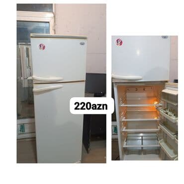 soyuducu ucun qablar: İkiqapılı soyuducu - Rəng: ağ - Üst kamera: dondurucu (ayrı qapı) - — 1