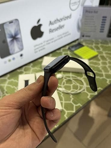 apple watch 44: Smart saat, Apple, Sensor ekran, rəng - Qara — 5