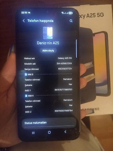 samsung notebook: Samsung Galaxy A25, 128 GB, rəng - Qara, İki sim kartlı — 3