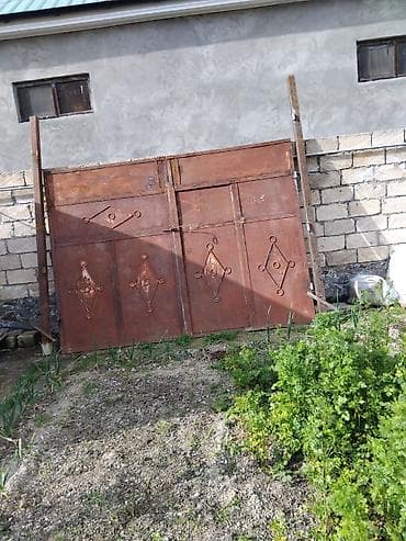 Dəmir Həyət darvazası, 3 m, Mexaniki, Qapı ilə, rəng - Qəhvəyi, Kredit yoxdur, Ödənişli quraşdırma