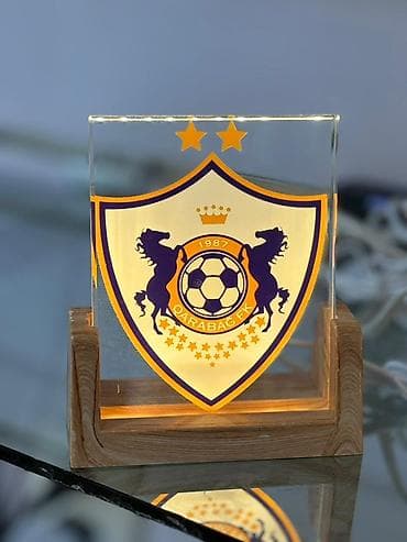 dekor ağac: Akril işıqlı masa dekoru – futbol klublarının loqolu - Material — 6