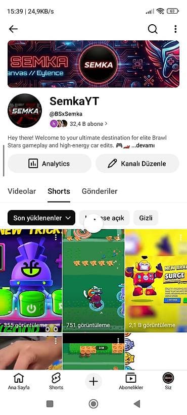 qaz balari: SemkaYT YouTube kanalı - Mövzu: Brawl Stars oyun görüntüləri, taktika — 1