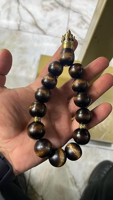 Eksklüziv təsbeh/aksesuar dəsti - Material: tünd qəhvəyi/qaraya çalan