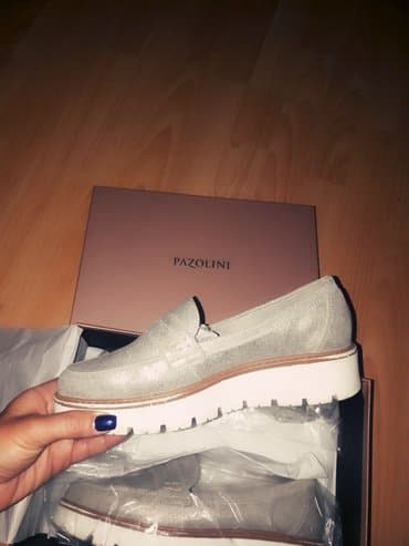 şnurlu qadın mokasinləri: Туфли кожанные итальянские carlo pazolini, размер 39 — 1