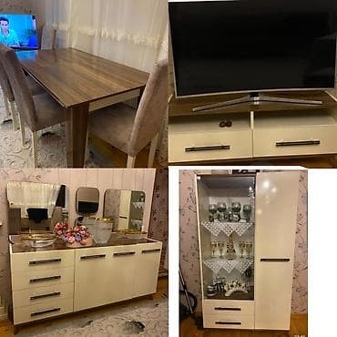 ustular: 350 Azn qonaq mebeli satilir .Yaxsi veziyyetdedir.Deste 6 stullu masa — 1