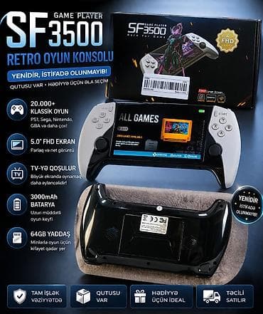 oyun pc: SF3500 Retro Oyun Konsolu Xüsusiyyətlər: - 20.000+ klassik oyun: PS1 — 1