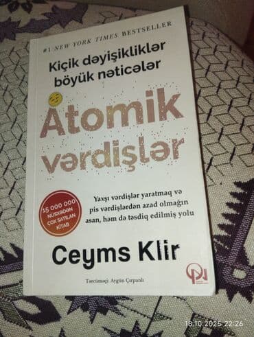 vecinə almamağın incə sənəti pdf indir: Məhsul: Kitab – “Atomik vərdişlər” (Ceyms Klir) Dil: Azərbaycan dili — 1